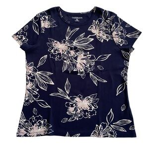 Croft & Barrow Floral Print Top Women’s Size Petite Medium 100% Cotton